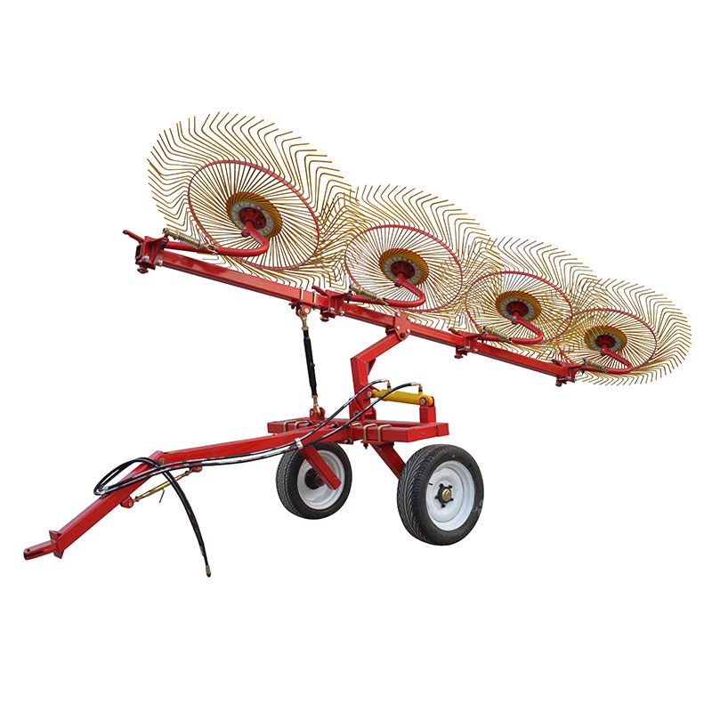 Single side wheel rake